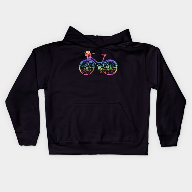 Rainbow Colors Flowers Bicycle | Pride Flowers | Cherie's Art(c)2021 Kids Hoodie by CheriesArt